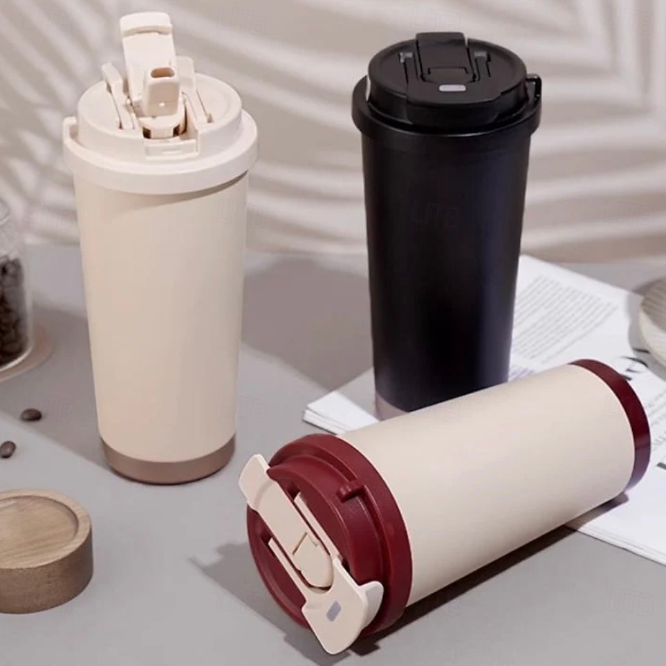 Izolovaný hrnek z nerezové oceli s vložkou z nerezové oceli 316, hrnek na kávu s dvojím použitím, velkokapacitní cestovní hrnek s brčkem, přenosný hrnek na kávu 2026 - $19.99 –P8