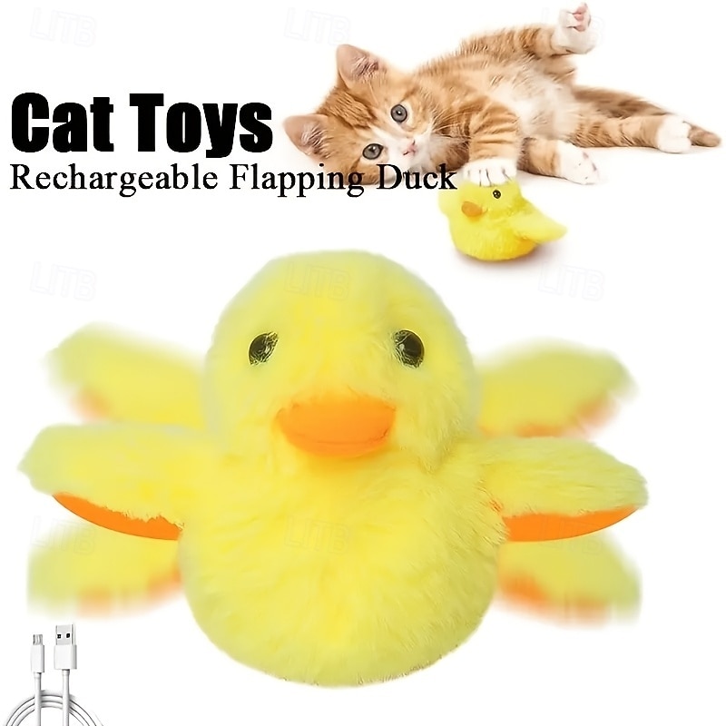 Interaktives elektrisches Spielzeug in Tier- und Katzenform: Ente mit flatternden Flügeln, ein Spielzeug für Katzen 2026 - $19.99 –P9