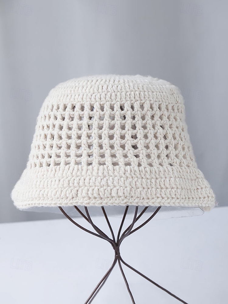 Strikket bøttehatt til dame, tilgjengelig i flere farger, perfekt for St. Patricks dag-feiringer, komfortabel og stilig for fritidsbruk 2026 - $14.99 –P9