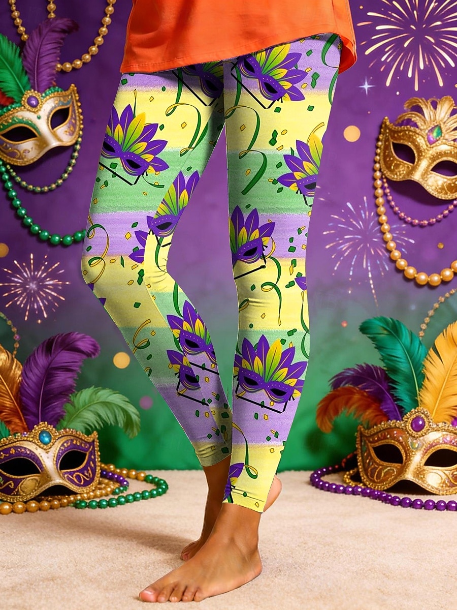Dámské Legíny Aktivní prázdniny Módní Plná délka Vysoký pasPantsKarneval Grafika Geometrický Tisk Vysoký střih Pohodlné Venkovní Prodyšné Elastické Dovolená ulice Festival Fialová Černá 1 # Čern 2026 - $21.99 –P4
