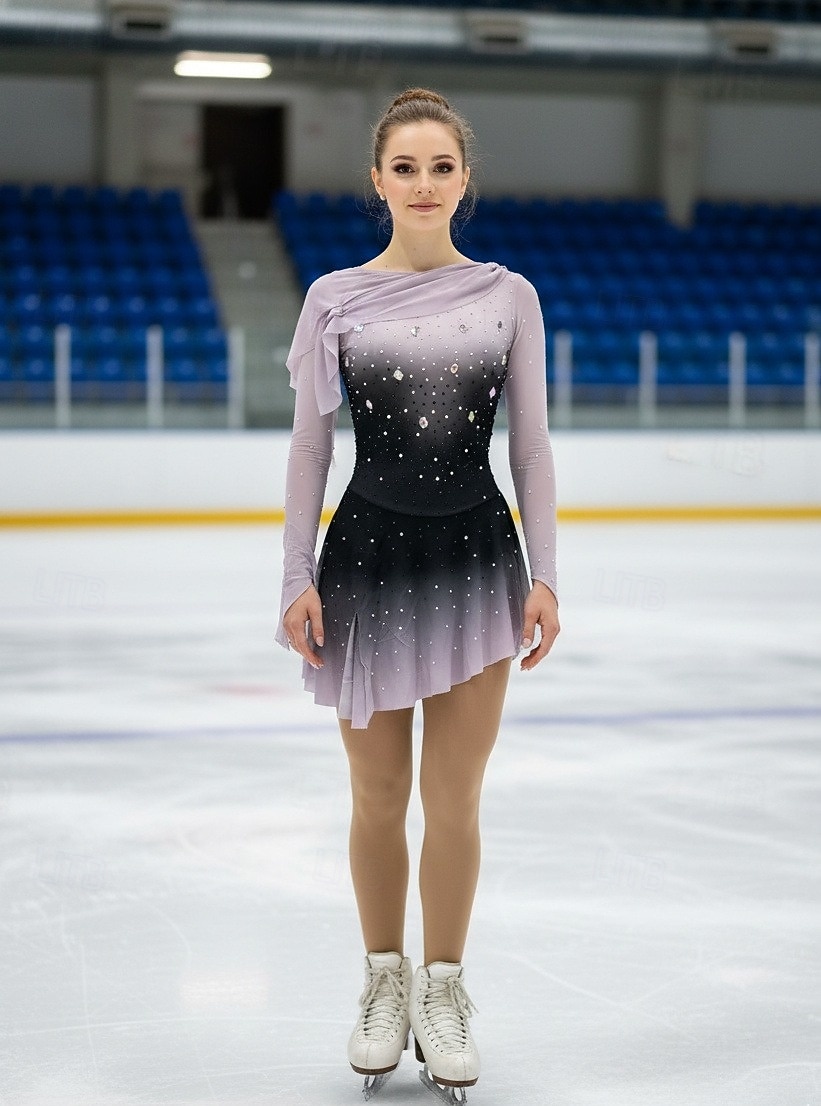 Sukienka łyżwiarska Damskie Dla dziewczynek Bruslení Sukienka Brudny róż Niejednolita całość Otwórz Wróć Siateczka Wysoka elastyczność Szkolenie Zawody Odzież łyżwiarska Klasyczny Kryształ / Kryszta 2026 - $204.59 –P3