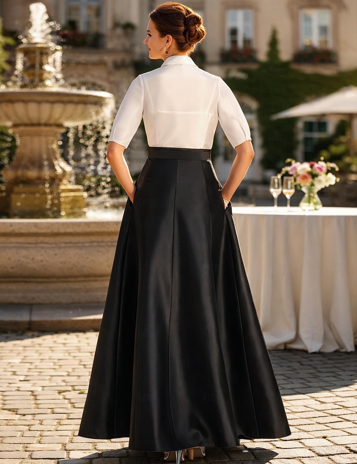 women's dresses formal Ever-Pretty Deep V Neck Long Sleeve Sequin Evening Dress with Side Slit