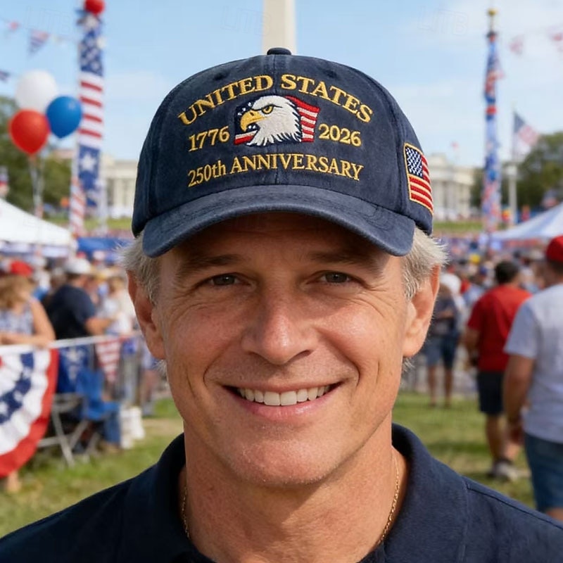 Gorra de Béisbol Águila Bandera estadounidense Retro Antiguo Herencia Patriótico 1776-2026 para Unisexo Adulto Impresión 3D  para Día de la Independencia 4 de julio Exterior Casual Diario Desfile 2026 - $20.99 –P1