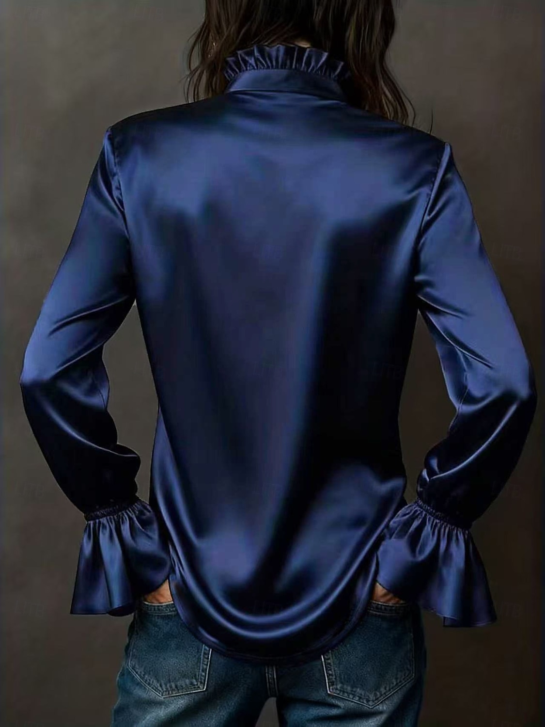 Dámské Halenka Knoflíky Pevná barva Elegantní stylové Základní Dlouhý rukáv Košilový límec Běžné topy Denní Práce Bílá Šampaňská Námořnická modř Hnědá Jaro Podzim Zima 2026 - $31.99 –P10