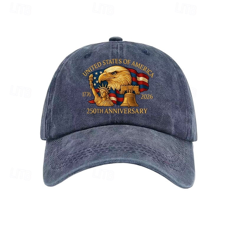 Baseballmütze Amerikanische Flagge Retro Vintage Erbe Patriotisch 1776–2026 für Unisex Erwachsene 3D-Druck  für Unabhängigkeitstag / 4. Juli 4. Juli Outdoor Alltagstauglich 2026 - $13.99 –P2