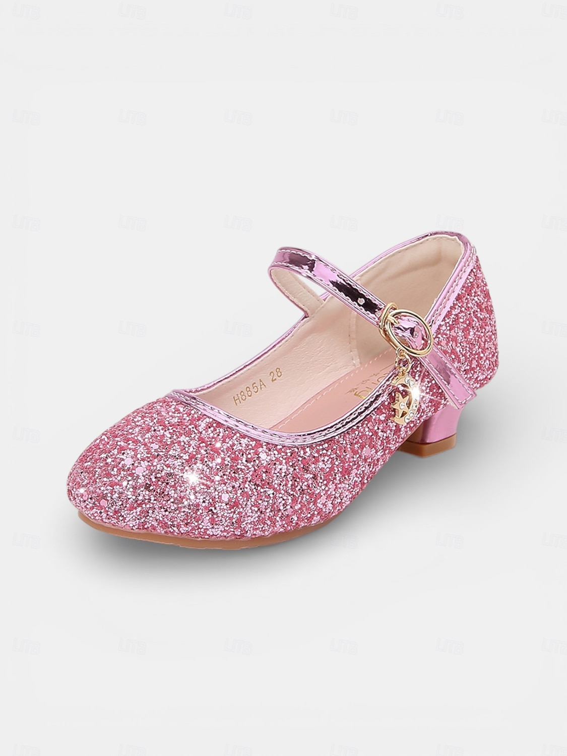 Pantofi Mary Jane cu sclipici pentru fetițe, cu toc jos, față strălucitoare și curea cu cataramă sigură, pantofi eleganți în stil prințesă pentru fete, pantofi perfecți pentru fetițe de nuntă și 2026 - $32.99 –P7