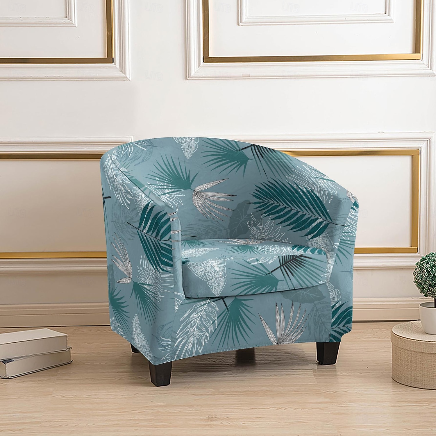 Club Chair Cover Striped Plants Geometric Printed Polyester Slipcover Stretch Armchair Protector for Living Room Home 2026 - $32.99 –P3