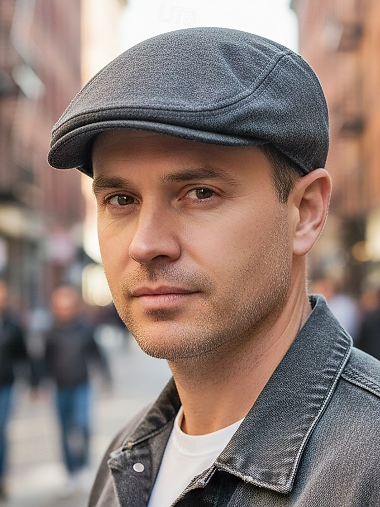 Boina masculina casual em poliéster com design simples e elegante, disponível em várias cores, perfeita para o uso diário. de 2026 por $11.99 –P3