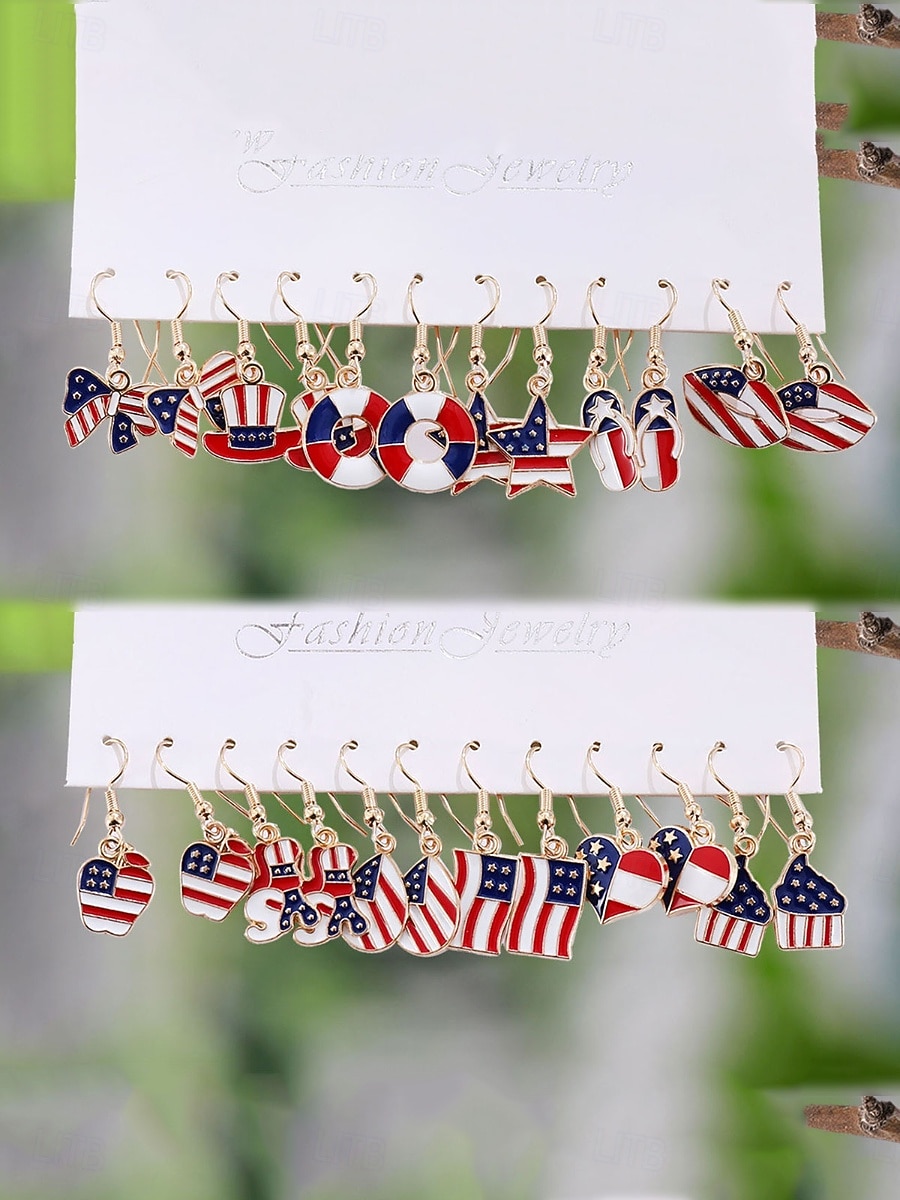 1 пара Серьги For Жен. Повседневные Для улицы фестиваль Сплав геометрический Звезда 2026 - $14.99 –P1