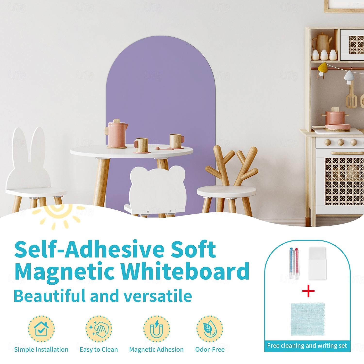 Arch Magnetic Wall Decal for Kids Magnetic Chalk Board Sticker Magnet Chalkboard for Wall Peel and Stick Self Adhesive Blackboard Multifunctional for Playroom Home Office School 2026 - $45.99 –P1