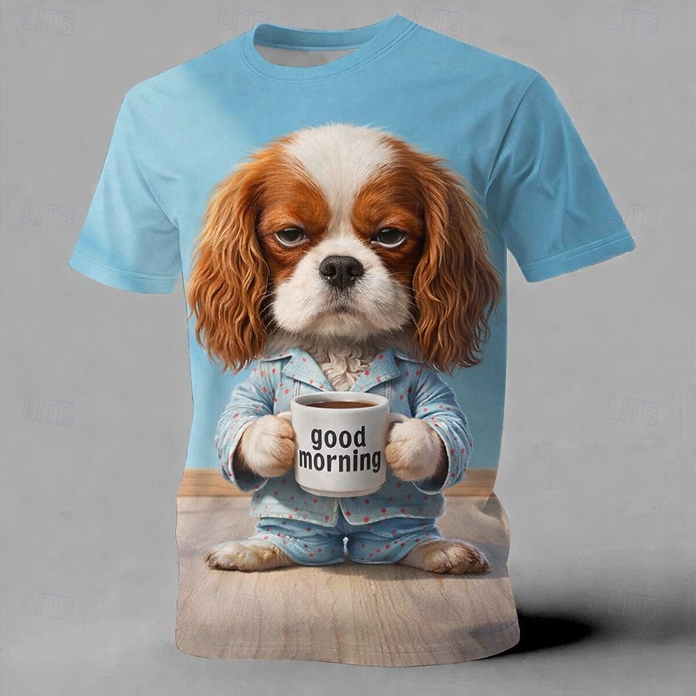 Per uomo Animale Cane Divertente Maglietta Manica Corta maglietta Stampa 3D Girocollo Camicia Esagerato Designer Feste Ferie Blu Blu 2# Estate Primavera Abbigliamento S M L XL XXL XXXL del 2026 a $21.99 –P2