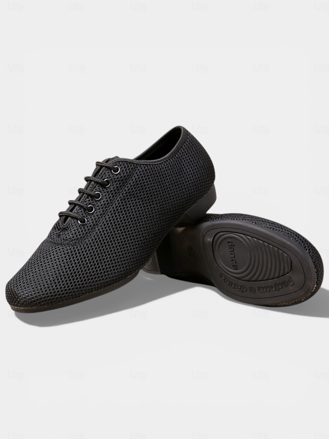 Professionele dansschoenen voor dames, gemaakt van nude mesh met veters, ademend en met een lage hak, geschikt voor ballroomdansen. &Latijns-Amerikaanse oefenschoenen voor studiotraining 2026 - $34.99 –P1