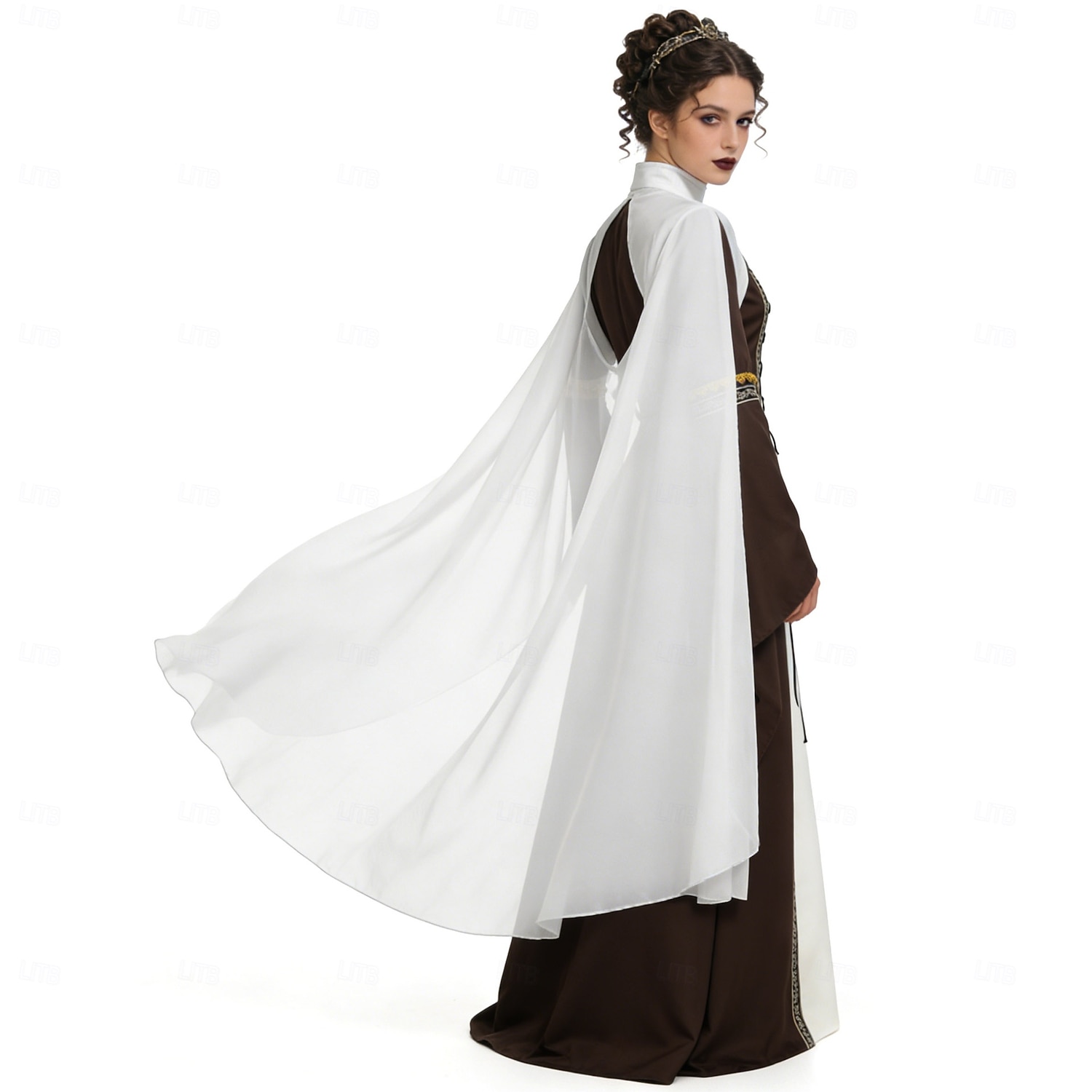 Středověké Renesanční Šaty Pláštěnka Dámské šaty Čerodějnice Šlechtic Královský oděv Maškarní kostým Dámské Keltské Fantazie předvečer Všech svatých Karneval Výkon LARP Ren Faire Dospělé Šaty 2026 - $63.99 –P3