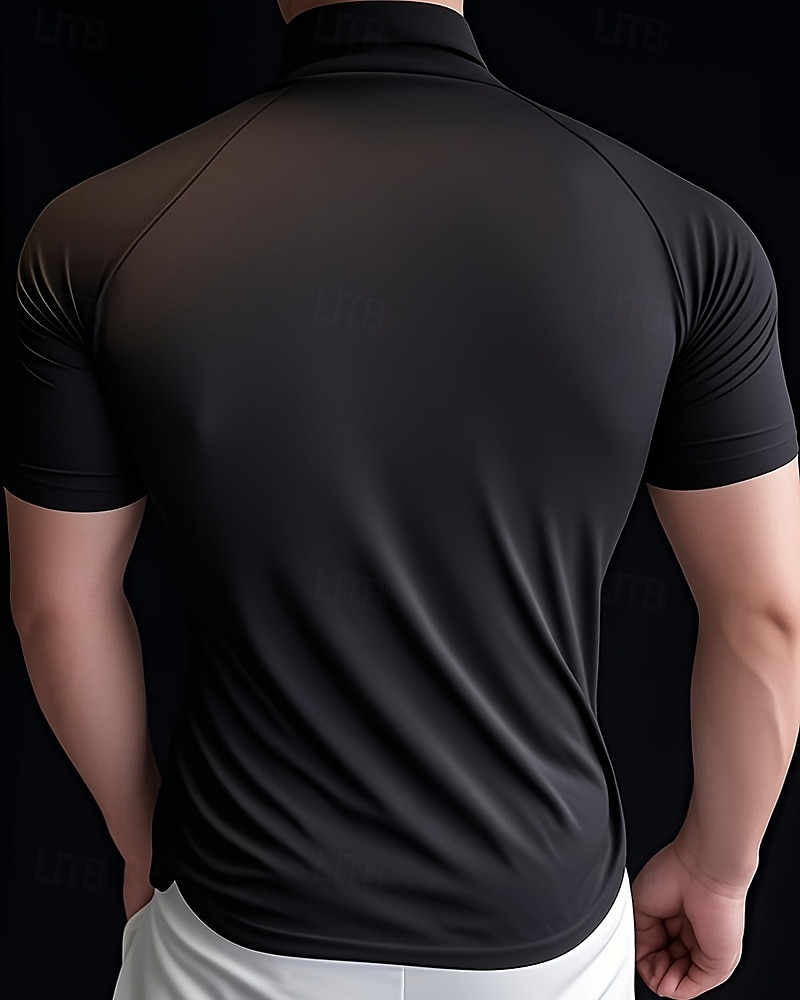 رجالي لون سادة تيشيرت للجري قميص ضاغط الصيف الربيع الخريف إحزم كم قصير سريع جاف ضغط رطوبة فتل تمرين نادي رياضي التدريب النشط ممارسه الرياضه أسود أبيض ملابس رياضية ألبسة رياضية 2026 - $27.99 –P7