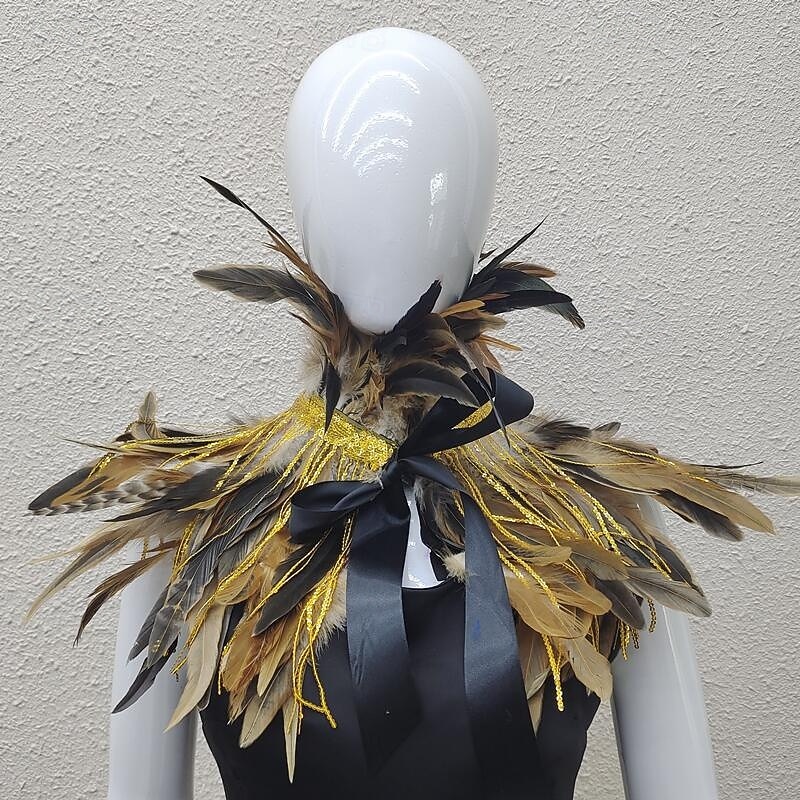 Καρναβάλι 2026 Ρίο Καρναβάλι Σαμπά Αξεσουάρ Γυναικείου Ουράνιου Φτερού Κάπα με Σειρές Παγιέτας Πολύχρωμο Φτερό Ώμου Σα Shawl με Κορδέλα Δεσίματος Κοστούμι Επίδειξης Φεστιβάλ Βραζιλίας 2026 - $22.99 –P3