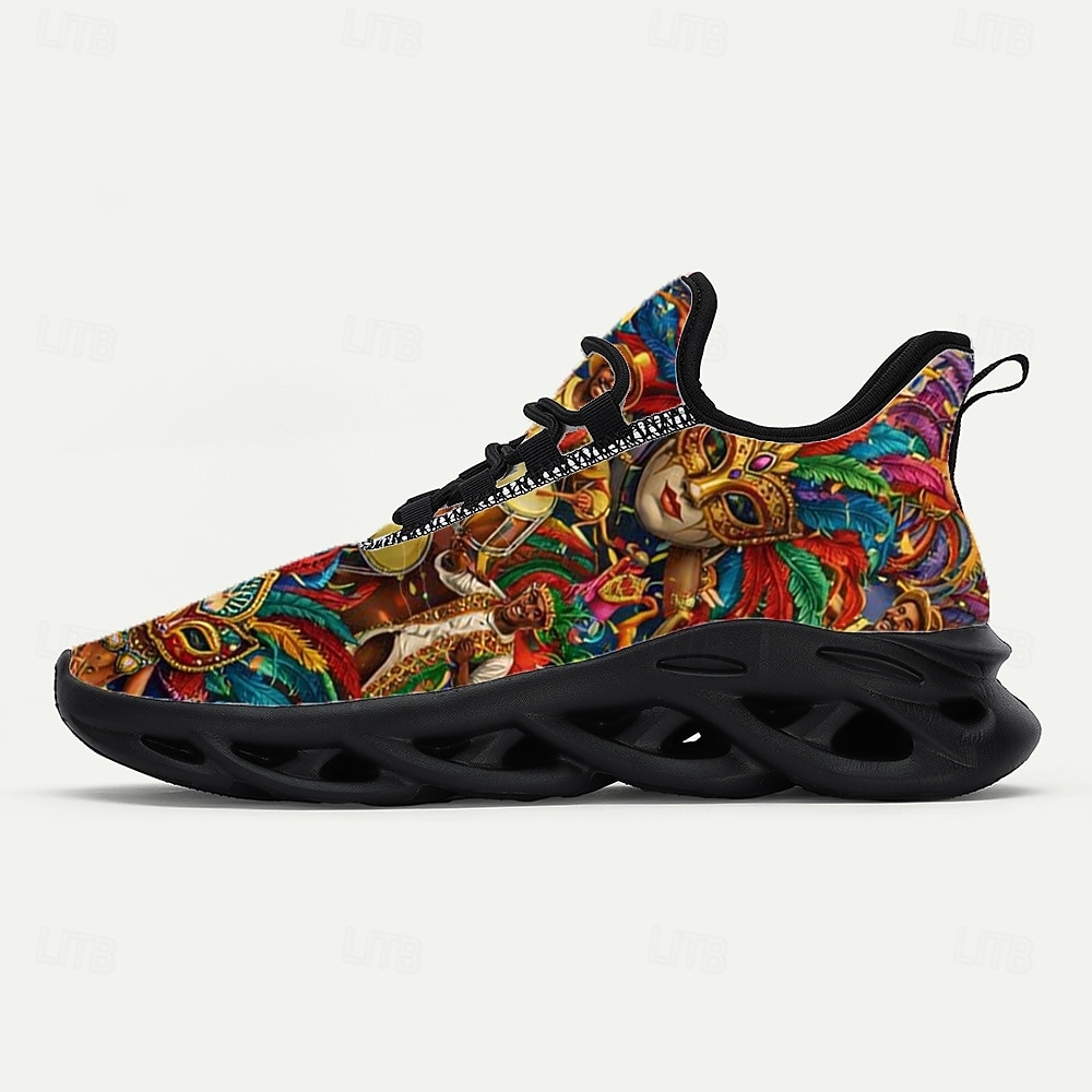 sneakers colorate da uomo per il carnevale: in similpelle con motivi audaci, perfette per il carnevale, gli eventi del carnevale e le celebrazioni festive del 2026 a $42.99 –P2