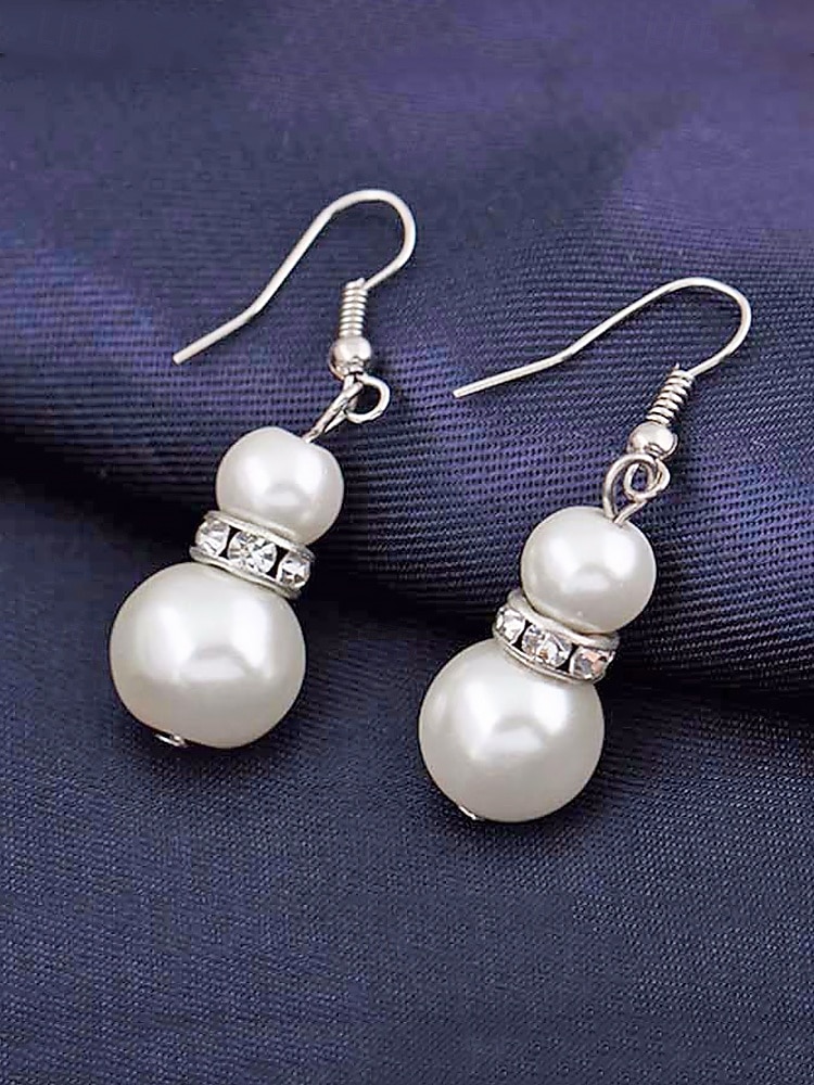 Women's Faux Pearl Jewelry Set, Elegant Gold & Silver Tone, Necklace, Earrings & Bracelet, Perfect for Weddings and Formal Occasions 2026 - $9.99 –P10