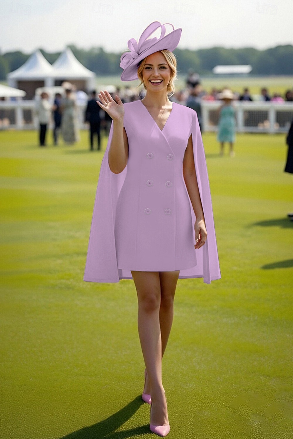 purple derby dress Derby Day! All The Showstopping Kentucky Derby Hats & Dresses