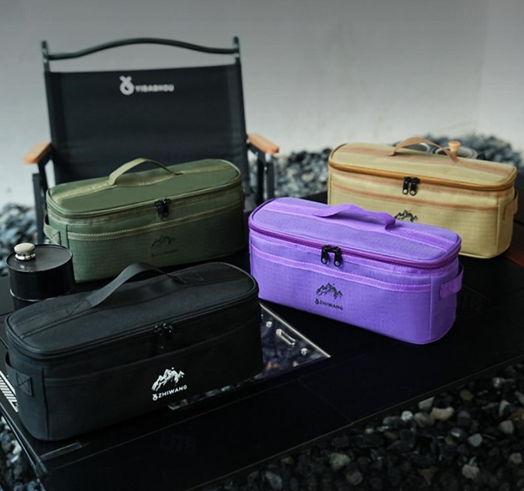 Oppbevaringspose for campingutstyr, bærbar utendørs kjøkkenorganisator for gryter, boller, bestikk &bestikk, multifunksjonell campingutstyrsbæreveske med beskyttende polstring 2026 - $9.99 –P1