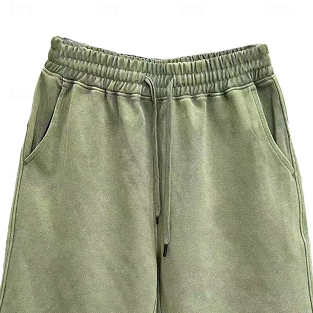 Herren Shorts Freizeitshorts Acid Wash Shorts Kordelzug Elastischer Bund Einheitliche Farbe Komfort Atmungsaktiv Knielang Täglich Streetwear Ferien Mode Retro Vintage Schwarz Marineblau Mikroelastisch 2026 - $22.99 –P2