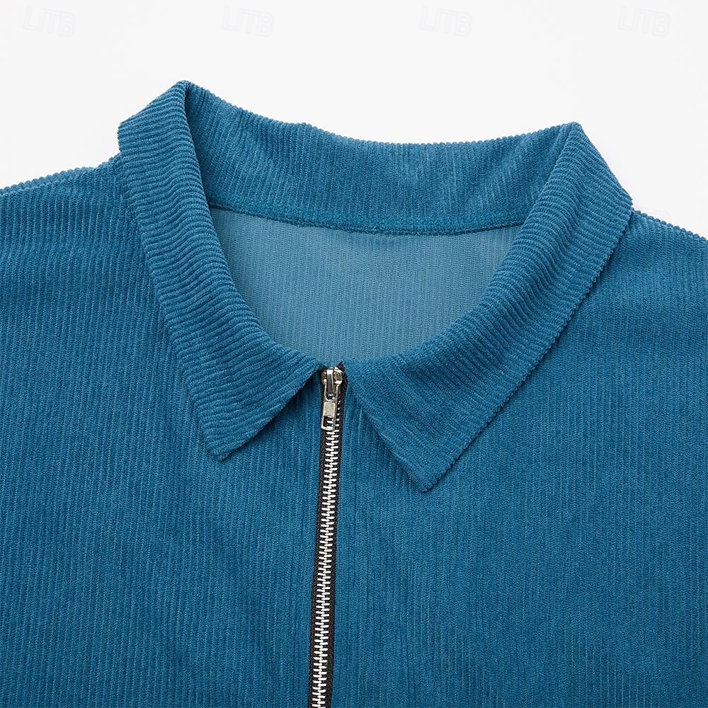 Ανδρικά Κοτλέ σακάκι Causal Καθημερινά Τσέπη Φθινόπωρο Χειμώνας Συμπαγές Χρώμα Βίντατζ Καθημερινά Κολάρο Πουκαμίσου Κανονικό Μαύρο Πράσινο Ανοικτό Βαθυγάλαζο Σκούρο πράσινο Καφέ Σακάκια 2026 - $20.99 –P12