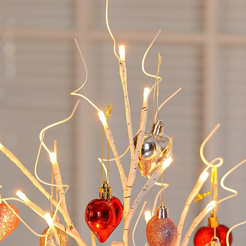 Valentine's Day Decor Lighted Birch Tree with Heart Ornaments, Romantic Heart-Shaped Birch Tree Lamp, Tabletop Artificial Trees Lights for Indoor Decor, Cozy LED Mood Lighting for Home Decor 2026 - $28.99 –P9