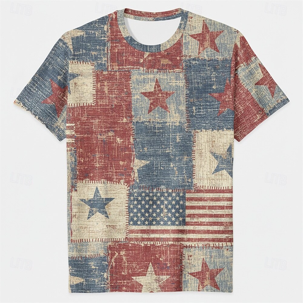 Patriotico T-shirt Maglietta grafica USA Retrò Vintage Patriotico Corte 1776-2026 per Unisex Adulti Stampa 3D  per Giorno dell'Indipendenza / 4 Luglio 4 Luglio del 2026 a $20.99 –P1