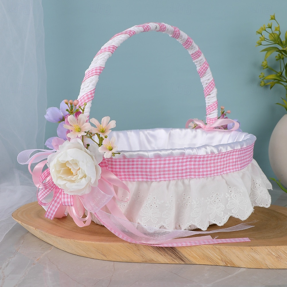 påskekurv utendørs utflukt frukt snacks oppbevaringskurv skum oppstandelsesegg dekorasjon kunstig blomsterkurv 2026 - $57.99 –P10