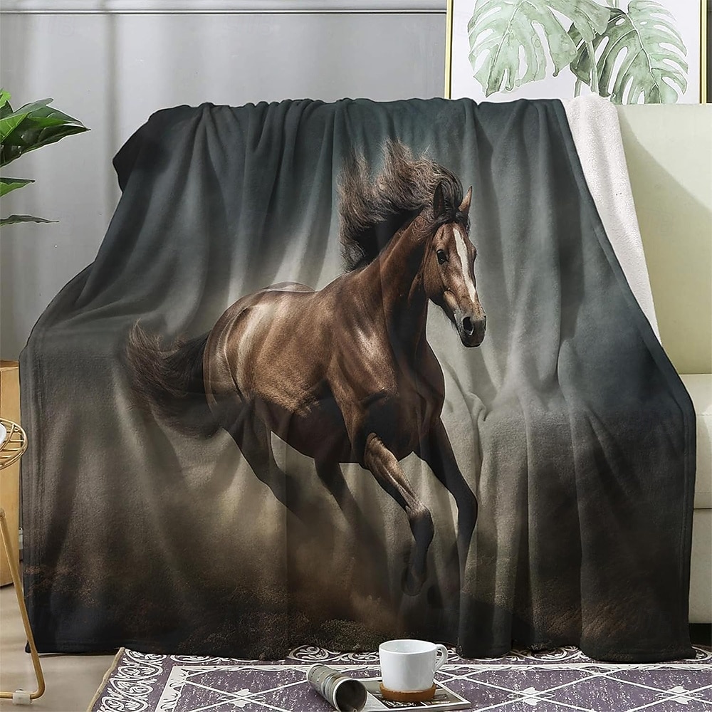 День независимости Одеяло Флисовые одеяла Плед для дивана Лошадь Подарок Классика 3D Диван Кровать Декоративное одеяло Теплое одеяло Домашний декор 2026 - ₩37958 –P1