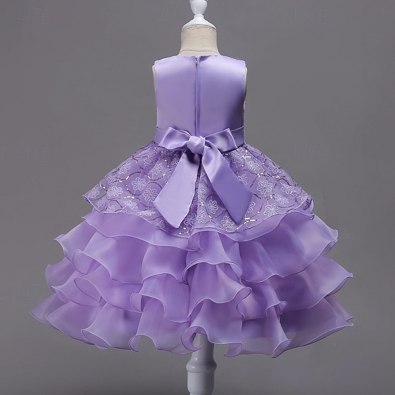 Blumenmädchenkleid Mädchen Formelle Kleidung Hochzeitskleidung Party Hochzeit Formell Mode Prinzessin Schön Kleid für die Erstkommunion Netz Einfarbig Ärmellos Rundhalsausschnitt Blau Weiß Ab 4 Jahren 2026 - $36.99 –P10