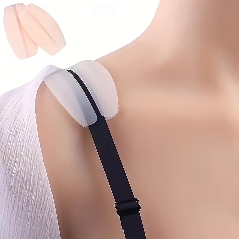 6 kusů silikonových protiskluzových vložek do ramínek, neviditelné měkké ramenní polštářky, zabraňují uklouznutí a zaboření, pohodlná opora pro jednobarevné podprsenky 2026 - $9.99 –P2
