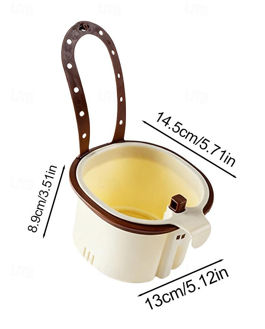 konyhai mosogató szűrőkosár, függő konyhai mosogató szűrőkosár présürítéssel &öntisztító kialakítás, állítható műanyag sarokmosogatók, ételfogó prés, automatikus ürítő sarokszűrő kosarak 2026 - $10.49 –P9