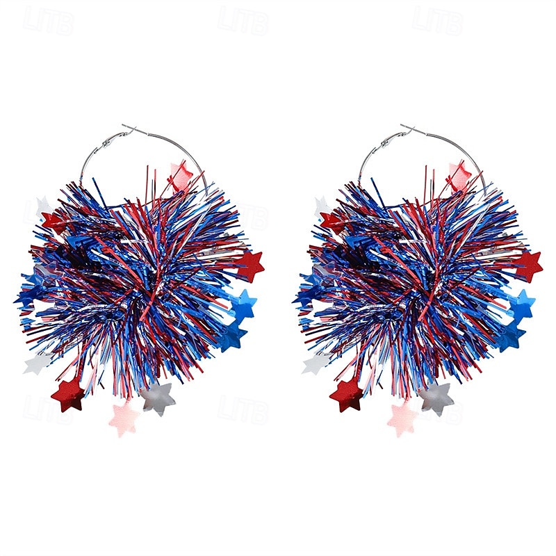 2026年 アメリカ建国250周年 イヤリング・ピアス コスプレ 成人 女性用 独立記念日 7月4日 パーティー 性能 ドレスアップ  コレクション – $10.99 –P3