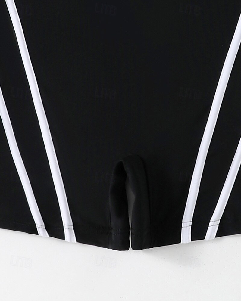 Damskie Standard Kostiumy kąpielowe Plus Size Jednoczęściowe rashguardy Strój kąpielowy Blokowanie kolorów Zapiąć na zamek błyskawiczny Ochrona UV Elastyczny Bez rękawów Kąpielówki Body Surfing 2026 - $25.99 –P17