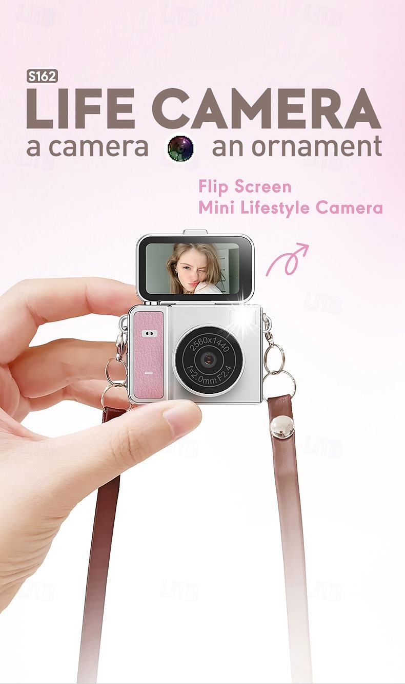 New S162 Retro Mini Digital CCD Camera with Flip Screen for Campus Students, Mini Camera with HD Recording 2026 - $44.99 –P1