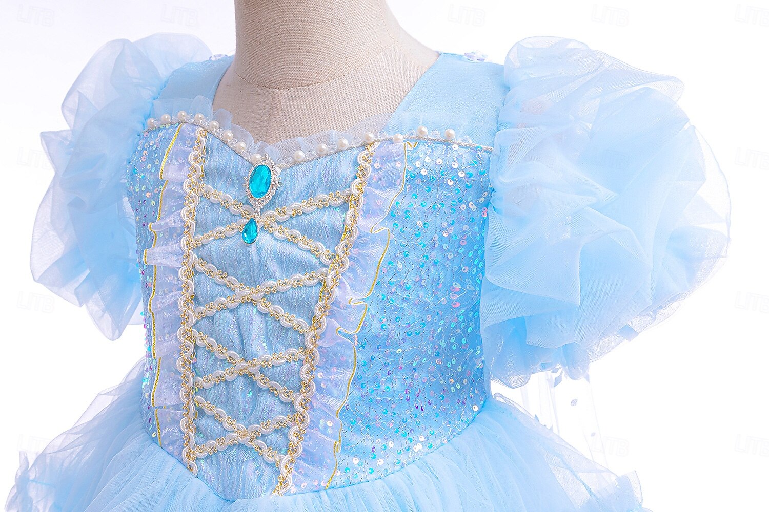 Book Week 2026 Princess Fairytale Moana Dress Kid's Carnival Children's Day New Year Festival Holiday Girls' Dress Solid Color Short Sleeve Casual Party Fashion Cute Polyester Summer 4 years+ Blue 2026 - $59.99 –P4