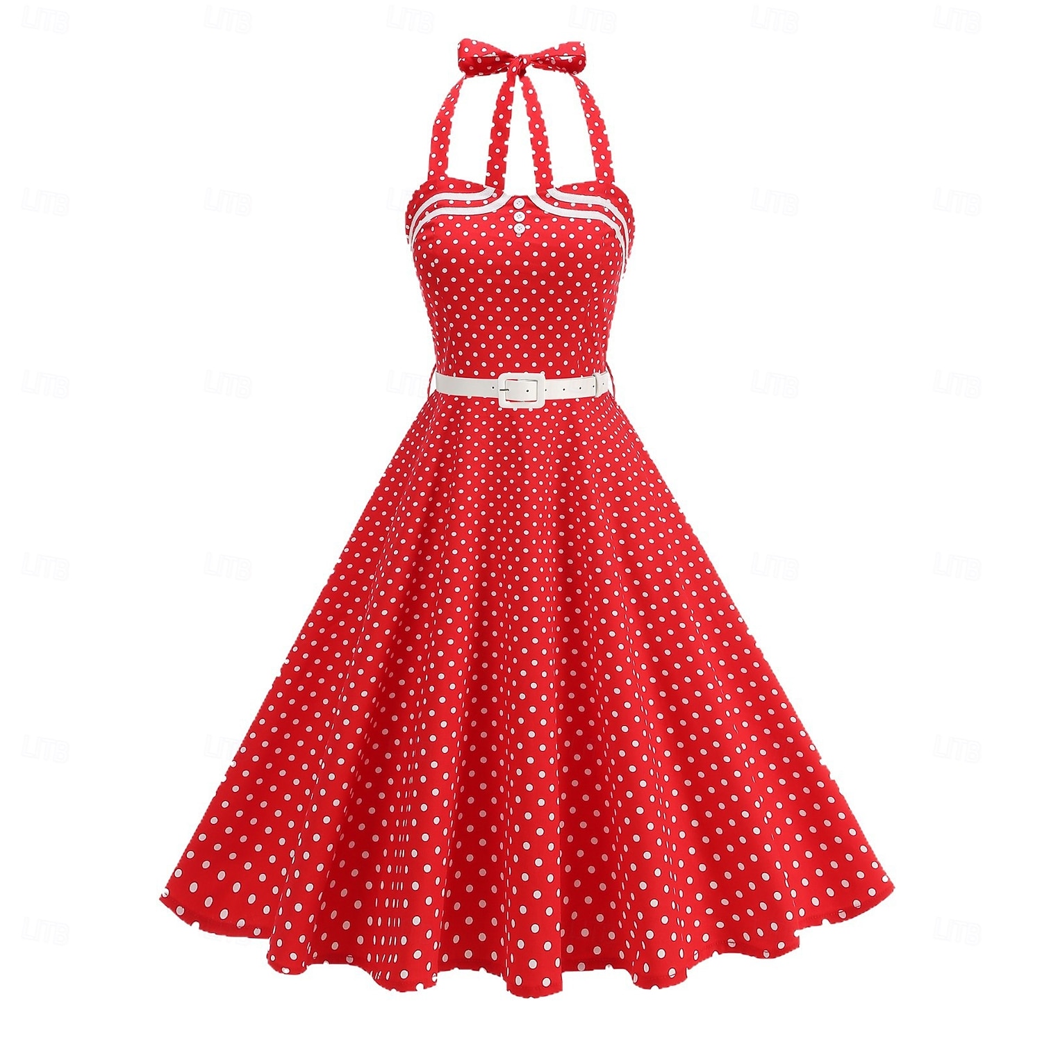 1950s Retro Vintage Rockabilly Midi Swing Dress Flare Dress Sleeveless Polka dots Fit & Flare Swing Fancy Dress Women's Carnival Valentine's Day Masquerade Vacation Dailywear Bachelorette Party 2026 - $49.99 –P1