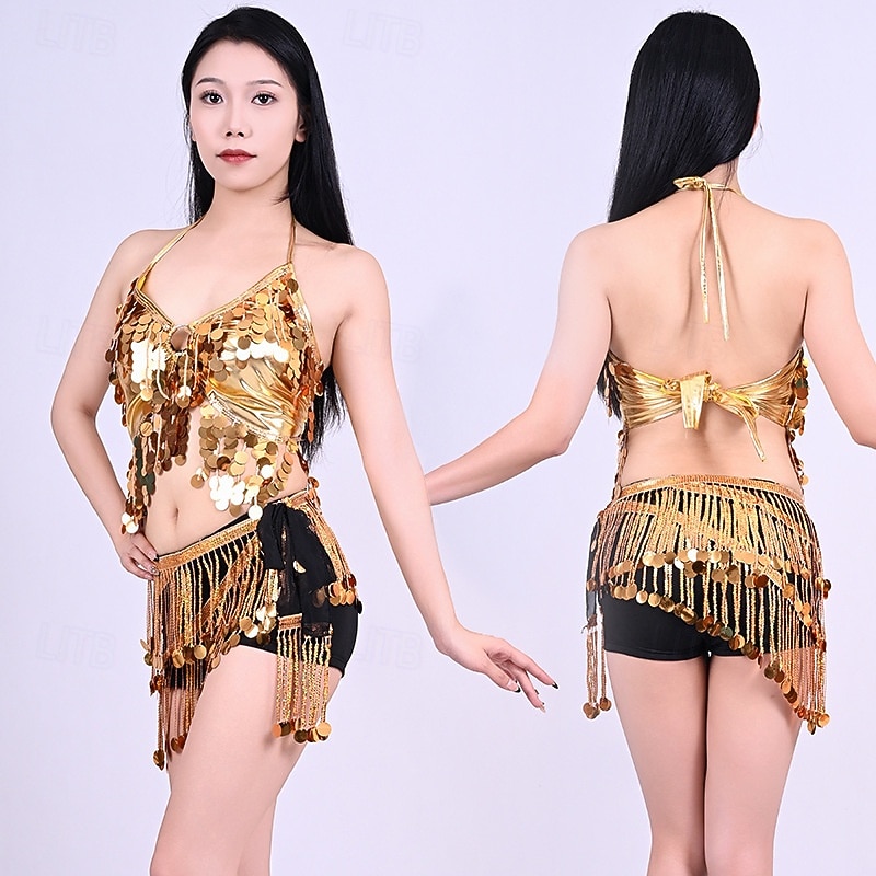 Samba Dancewear Silver Sequin Tassel Top & Iridescent Skirt Belly Dance Setl Performance Costume 2026 - €17.23 –P3