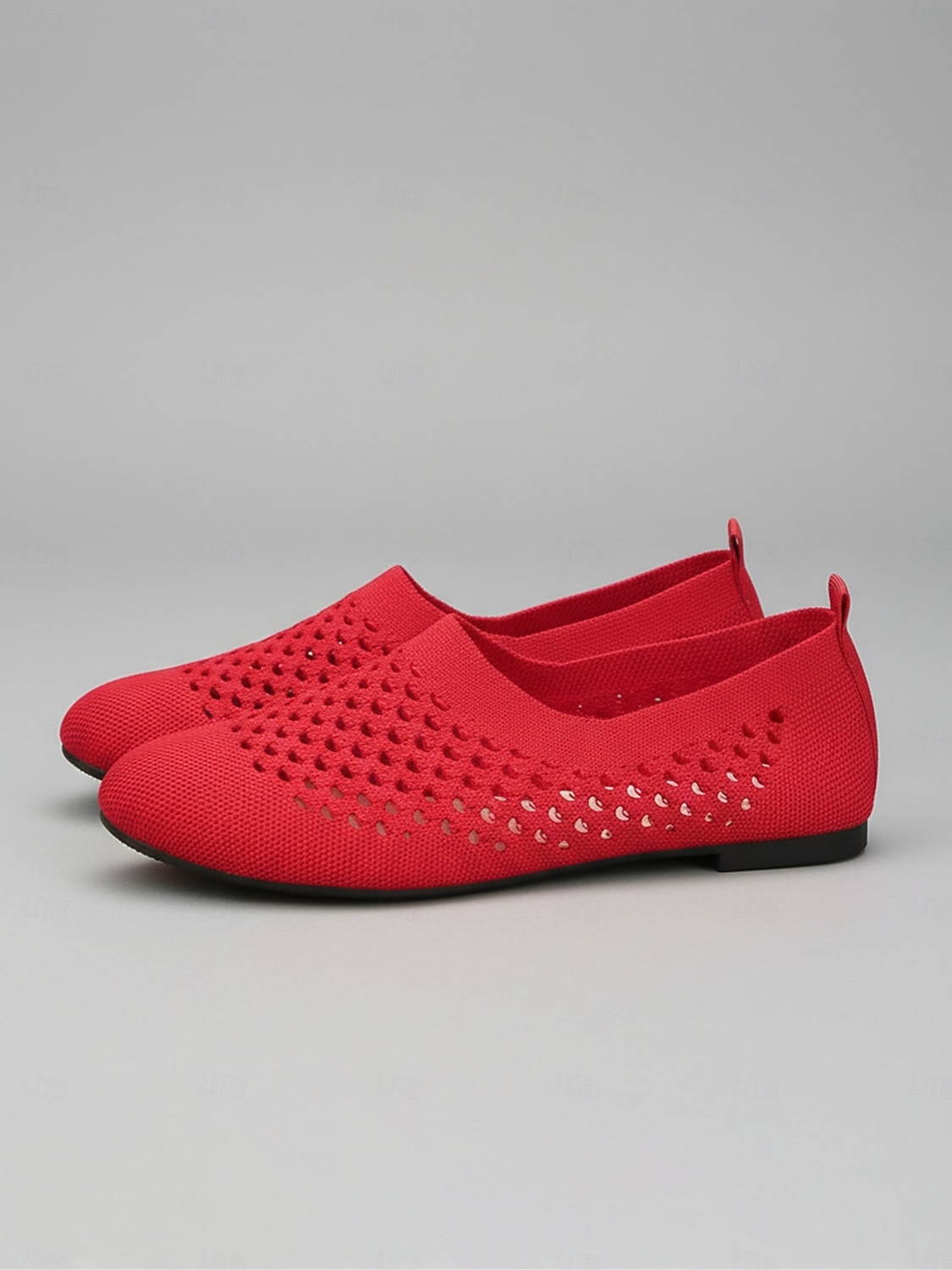 scarpe slip-on da donna in Flyknit traforato azzurro cielo – design traspirante e leggero per passeggiate quotidiane, lavoro, shopping, viaggi e comfort casual del 2026 a $26.99 –P1