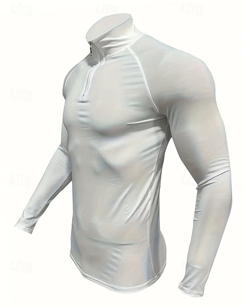 Pánské Jednobarevné Koşu Tişörtü Stahovací tričko Jaro Podzim Zapni Dlouhý rukáv Rychleschnoucí Komprese Odvod vlhkosti Cvičení v tělocvičně Aktivní trénink Cvičení Černá Bílá sportovní oblečení 2026 - $32.99 –P4