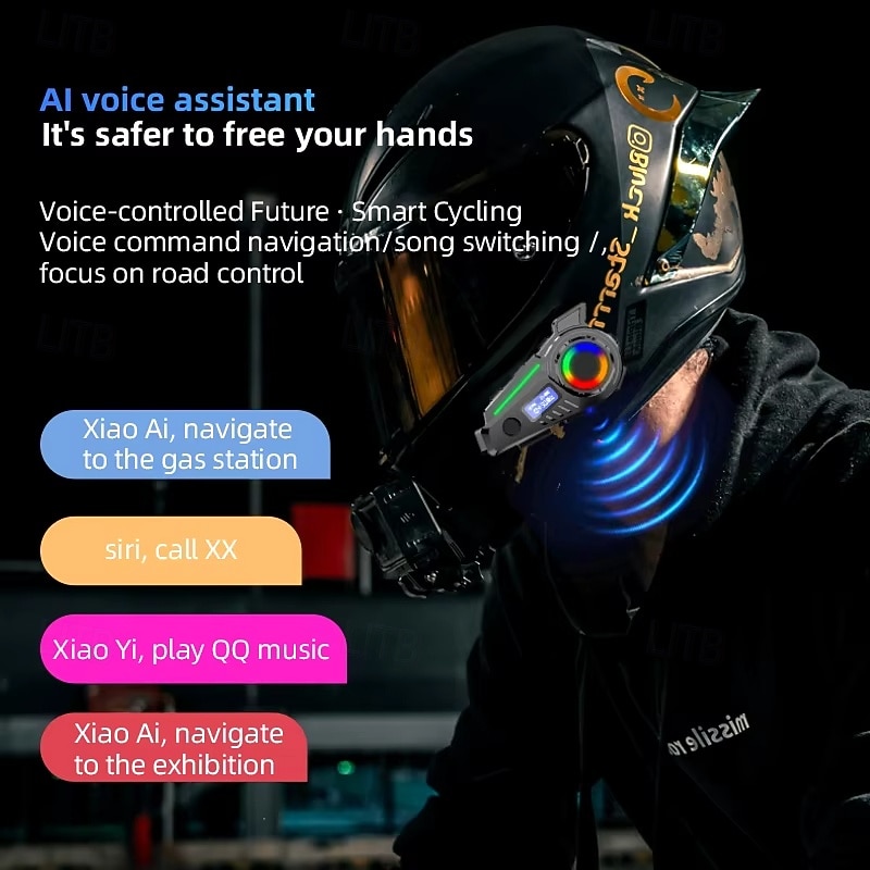 Novo capacete K19 com fones de ouvido, câmera veicular, alto-falante Bluetooth, rádio FM, fones de ouvido, gravador Wi-Fi sem fio e acessórios para motocicleta. de 2026 por $91.99 –P4