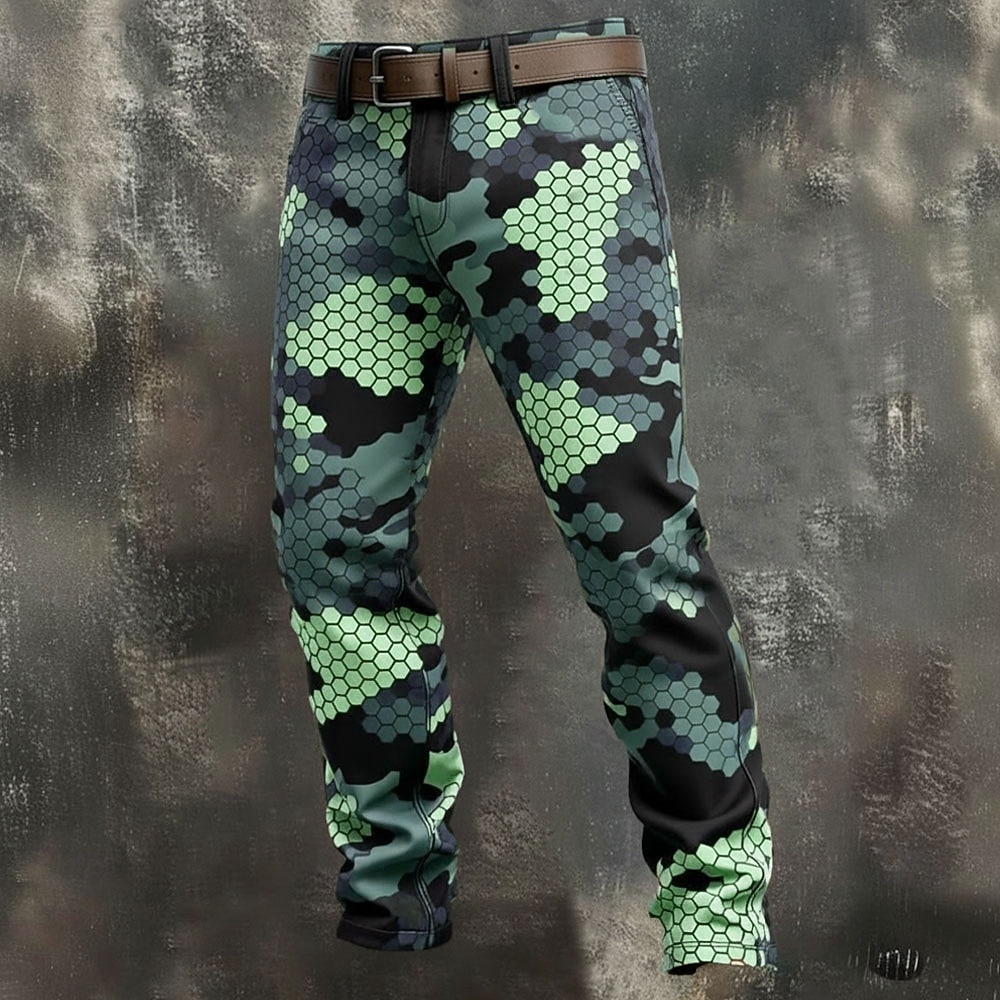 Voor heren Geometrisch camouflage Camouflage Kleur Broek Pakken Kostuumbroek Medium Taille Casual Buiten Vakantie Slim Fit Broek met Zakken Lente Herfst 3D-afdrukken Paars Groen Leger Groen 2026 - $31.99 –P2
