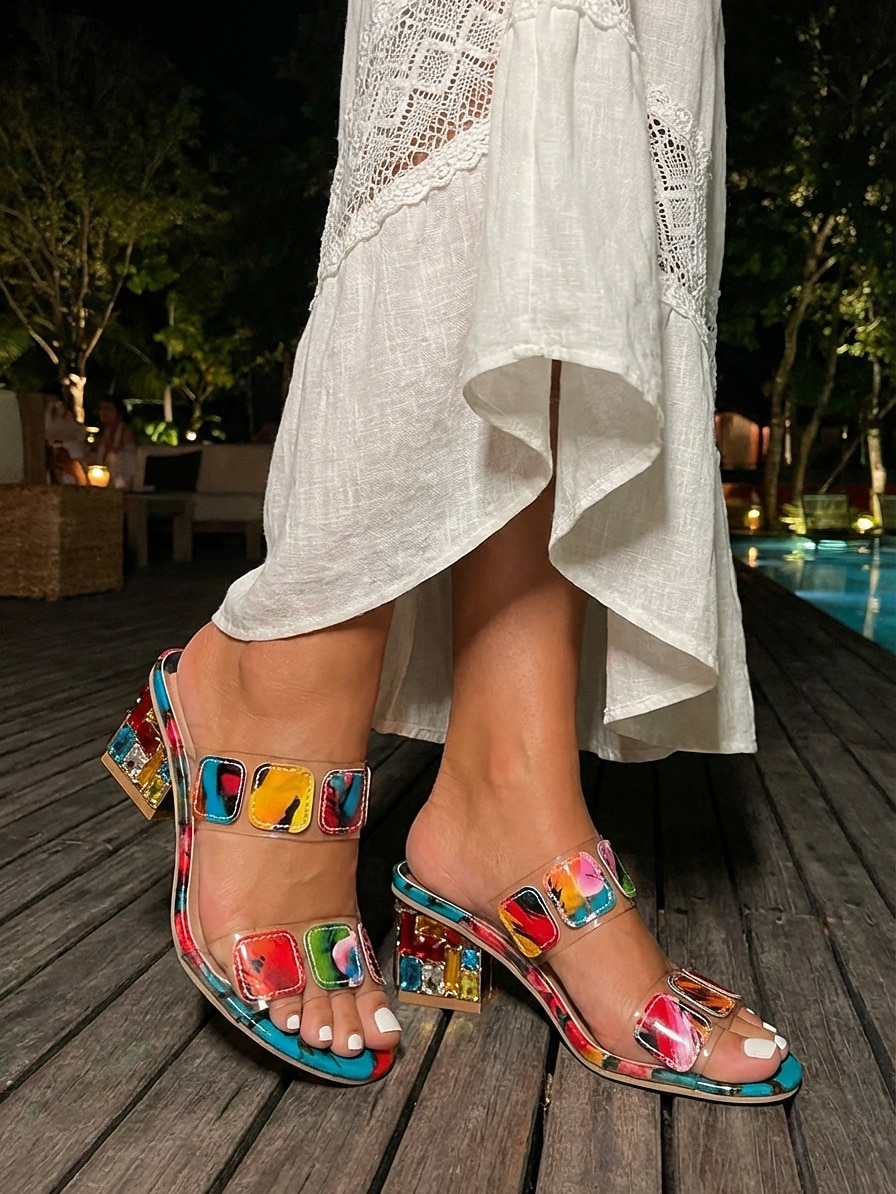 saltos altos transparentes e coloridos com pedras preciosas para mulheres – sandálias abertas da moda para festas de verão e roupas casuais de 2026 por $29.99 –P3