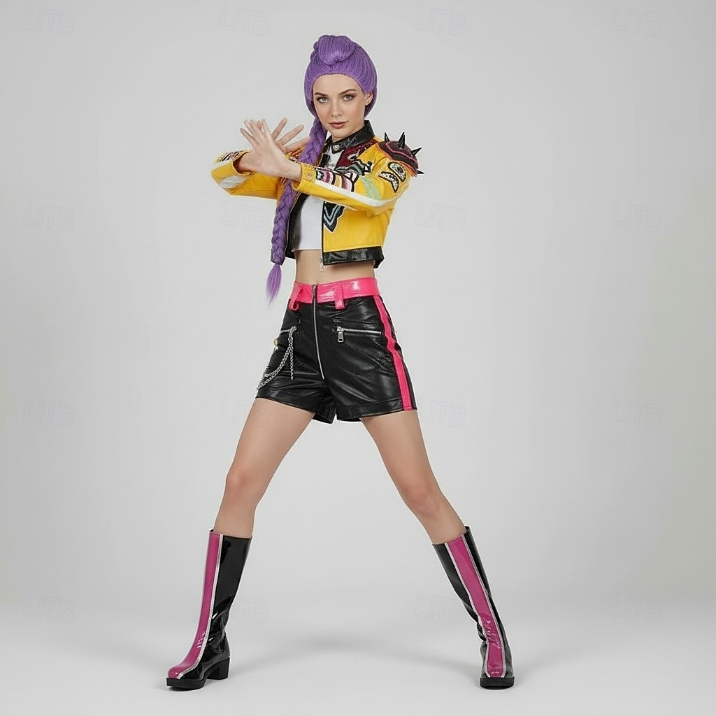 Kpop-inspiriert Von koreanischen Idolen inspiriert Idol Popstar Kostüm Festkleidung Virtuelles Idol for Damen Erwachsene Halloween Karneval Leistung Comic-Konzert Anime Expo 2026 - $155.99 –P12