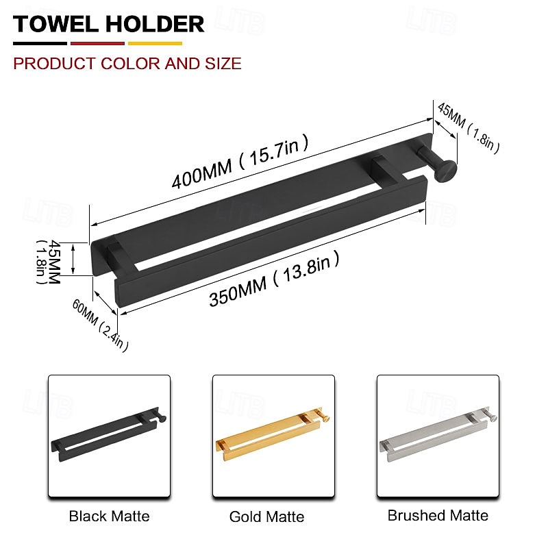 Wieszak na ręczniki / Wieszak na szlafrok / Półka łazienkowa Nowy design / Samoprzylepne / Kreatywne Nowoczesny Stal nierdzewna / Stal niskowęglowa / Metal 1 szt. - Łazienka Pojedynczy / 1-wieszak na 2026 - $47.99 –P10