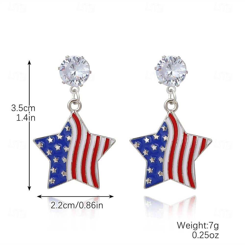 250th Anniversary USA Earrings Cosplay Adults' Women's Independence Day / the Fourth of July 4th of July Party Performance Dress Up 2026 - $10.99 –P3