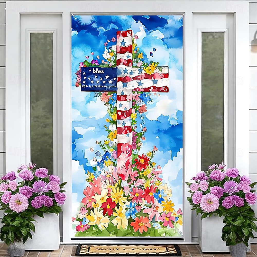 4th of July 2026 250th Memorial Day Posters Door Cover Outdoor Banners American Flag Cute Colorful 3D Party Dorm Teens Room College Dorm Guys Man Cave Frat Bedroom Shooting Backgrounds Home Decor 2026 - $21.99 –P2