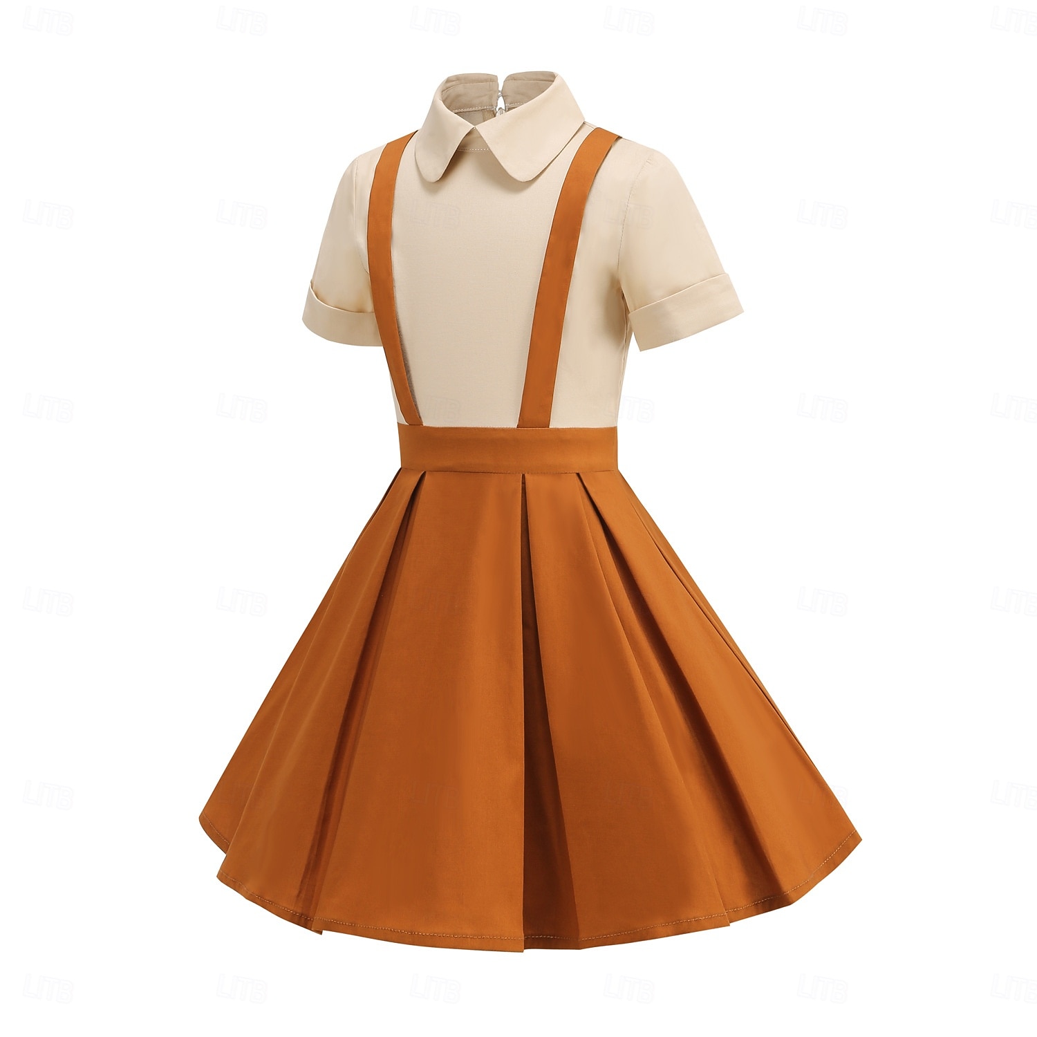 1950s Retro Vintage Midi Swing Dress Flare Dress Short Sleeves Solid Color Fit & Flare Swing Fancy Dress Girls' Children's Day Masquerade Vacation Dailywear Birthday Party Kid's Dress Homecoming 2026 - $53.99 –P2