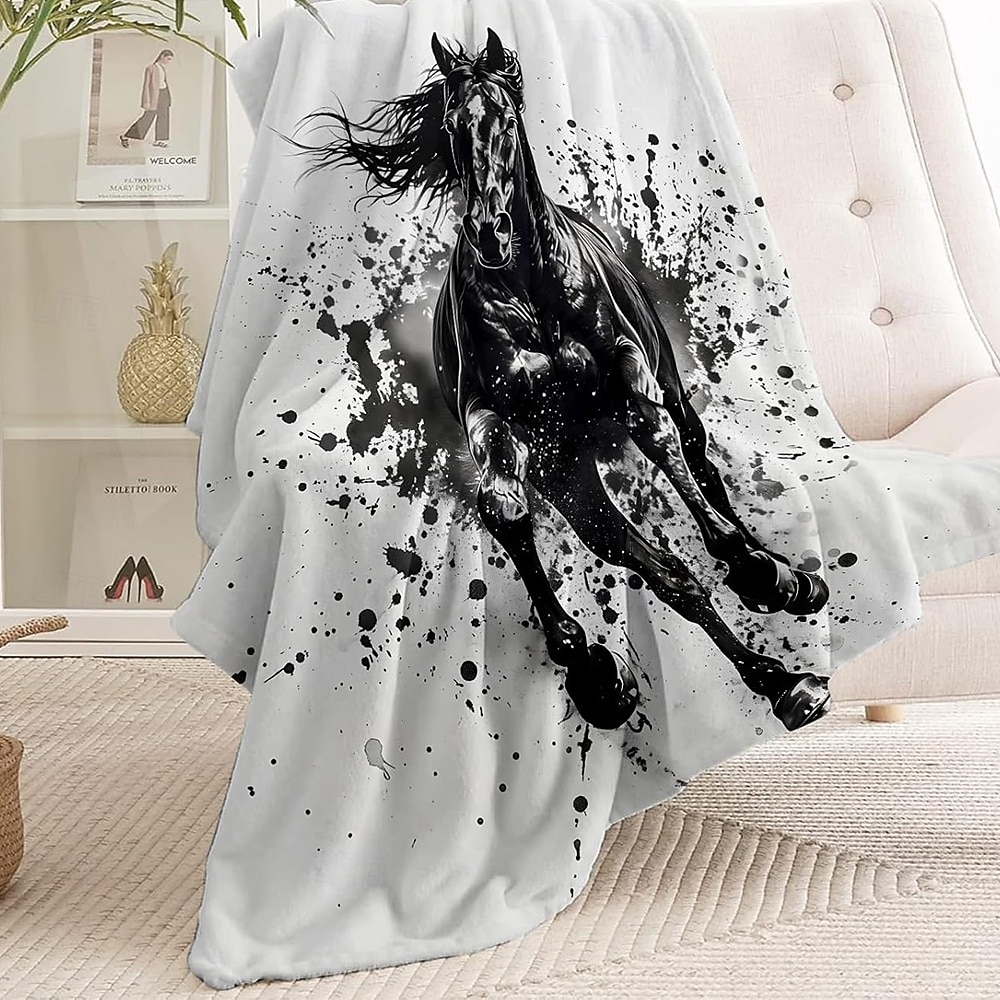 День независимости Одеяло Флисовые одеяла Плед для дивана Лошадь Подарок Классика 3D Диван Кровать Декоративное одеяло Теплое одеяло Домашний декор 2026 - ₩37958 –P4