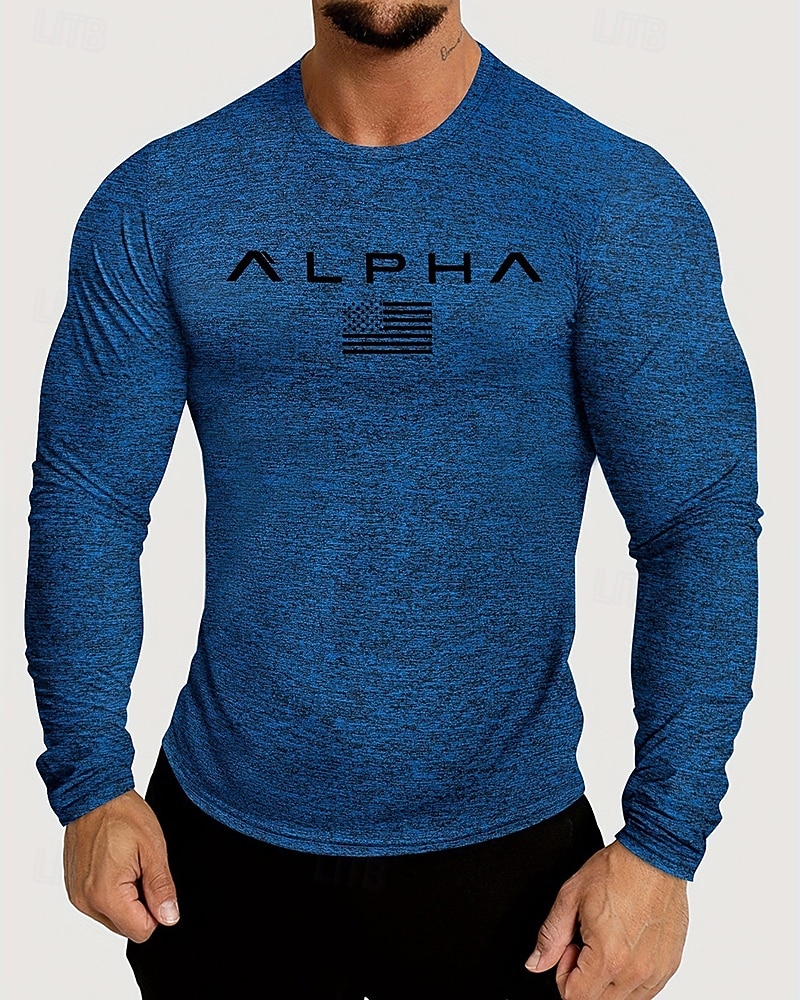 Homme 250e anniversaire de l'Amérique Jour de l'Indépendance Lettre T-shirt de course T-shirt de compression Printemps Automne manche longue Séchage Rapide Compression Évacuation de l'Humidité de 2026 ? $22.99 –P10